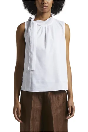 PESERICO SIGN Top, Dame, Hvid, M, Bomuld, Ren bomuld voile top