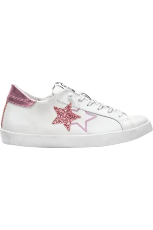 2STAR Sko, Dame, Hvid, 37 EU, Læder, Hvid Læder Afslappet Sneaker Kvinder