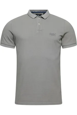 Superdry Top, Herre, Grå, L, Bomuld, Vintage Logo Bomuld Polo Grå