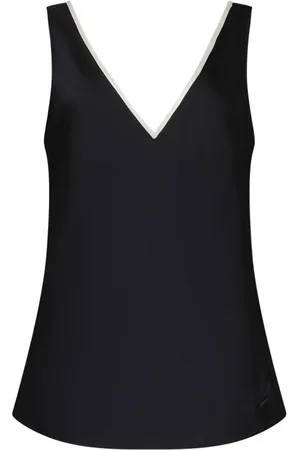 Calvin Klein Top, Dame, Sort, M, Sort ærmeløs V-hals top