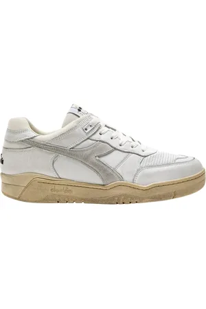 Diadora Sko, Herre, Hvid, 37 EU, Tyl, Vintage Tennis Style Sneaker Hvid Unisex