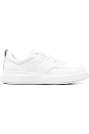 Calvin Klein Sko, Herre, Hvid, 46 EU, Læder, Hvid Strik Sneaker