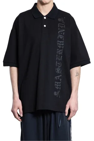 MASTERMIND Top, Herre, Sort, XL, Bomuld, Sort Piqué Polo Skjorte med Skull Print