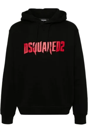 Dsquared2 Sweathshirts & Hoodies, Herre, Sort, 2XL, Sorte Vinterfrakker