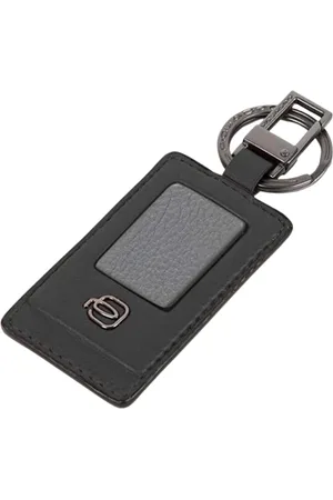 Piquadro Tilbehør, Dame, Sort, ONE SIZE, Læder, Tilpasselig Sort Karabinhage Unisex Nøglering