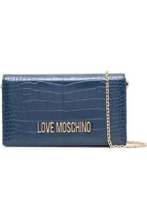 Moschino Taske, Dame, Blå, ONE SIZE, Uld, Dyr Motiv Crossbody Taske Sort