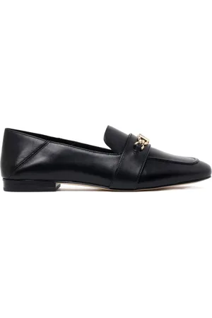 Michael Kors Sko, Dame, Sort, 37 EU, Uld, Sort Tiffanie Loafer med Guld Logo