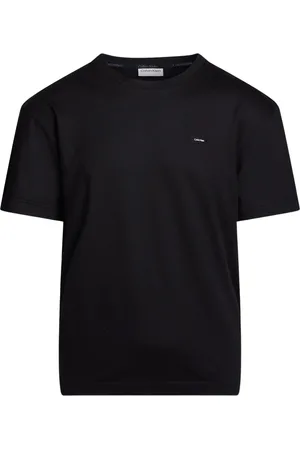Calvin Klein Top, Herre, Sort, 2XL, Bomuld, Sort Logo Patch T-shirt