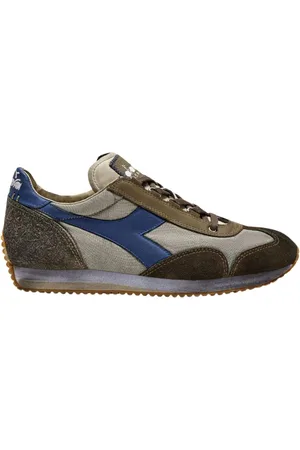 Diadora Sko, Herre, Flerfarvet, 43 EU, Læder, Heritage Sneaker Equipe Dirty Stone Wash
