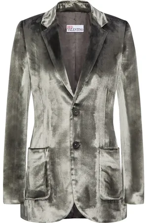RED Valentino Jakke, Dame, Grå, 2XS, Velvet Kvinder Jakke Kollektion