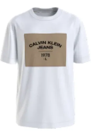 Calvin Klein Top, Herre, Hvid, M, Curve Graphic T-Shirt