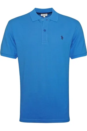 U.S. Polo Assn. Top, Herre, Blå, S, Bomuld, Kortærmet Bomuld Polo Logo T-Shirt