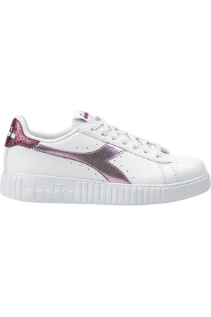 Diadora Sko, Dame, Hvid, 38 EU, Læder, Hvide Reptil Stil Sneakers