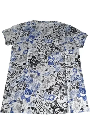 Moschino Top, Dame, Flerfarvet, S, Bomuld, Underbear Hvid Bomuld T-Shirt