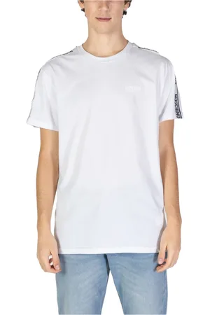 Moschino Top, Herre, Hvid, XL, Bomuld, Hvid Bomulds T-shirt Kort Ærme