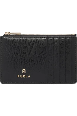 Furla Tilbehør, Dame, Sort, ONE SIZE, Uld, Camelia Sort Kreditkortholder