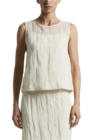 PESERICO SIGN Top, Dame, Hvid, XS, Organza, Foret knust organza top