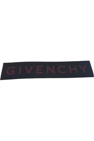 Givenchy Tilbehør, Dame, Sort, ONE SIZE, Uld, Sort Uld Tørklæde Big Logo