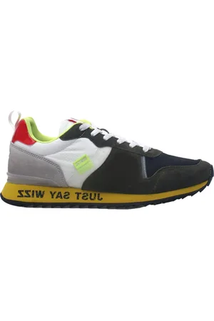 W6YZ Sko, Herre, Flerfarvet, 43 EU, Grøn Herresneaker med Kontrastindsatser