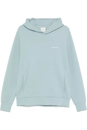 Calvin Klein Sweathshirts & Hoodies, Herre, Blå, L, Bomuld, Powder Hoodie Bukser