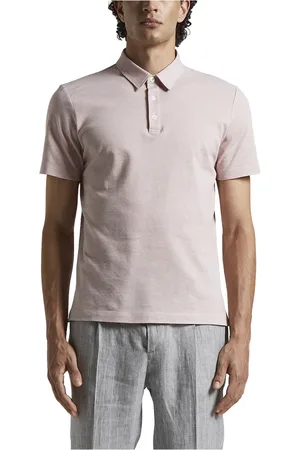 PESERICO SIGN Top, Herre, Lyserød, 2XL, Bomuld, Bomuld melange jersey piqué polo shirt