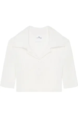 Courrèges Top, Dame, Hvid, S, Hvid Crop Polo Top