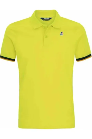 K-Way Top, Herre, Grøn, S, Bomuld, Kontrast Slim Fit Kortærmet Polo