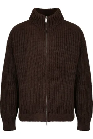 Emporio Armani Strik, Herre, Rød, M, Uld, Rød Strikket Cardigan Jakke