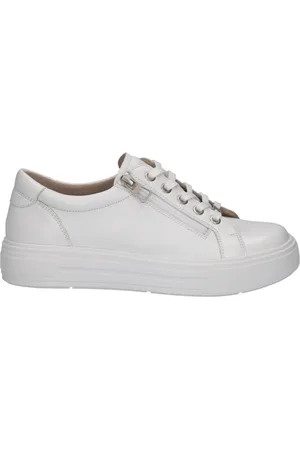 Caprice Sko, Dame, Hvid, 39 EU, Læder, Hvide Sneakers til Kvinder