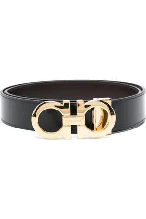 Salvatore Ferragamo Tilbehør, Dame, Sort, 110 CM, Læder, Sort Læderbælte Klassisk Stil