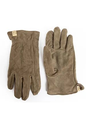 VISVIM Tilbehør, Herre, Grøn, M, Uld, Olivenskindhandsker Elastisk Håndled