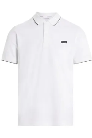 Calvin Klein Top, Herre, Hvid, M, Pique Tipping Polo