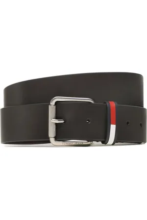 Tommy Hilfiger Tilbehør, Herre, Brun, 105 CM, Læder, Ny Flag Læder Brun Bælte