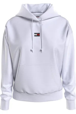 Tommy Hilfiger Sweathshirts & Hoodies, Dame, Hvid, L, Bomuld, Logo Bomuld Hvid Overgang T-shirt