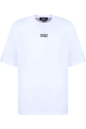 Dsquared2 Top, Herre, Hvid, L, Bomuld, Hvid Logo Print T-Shirt