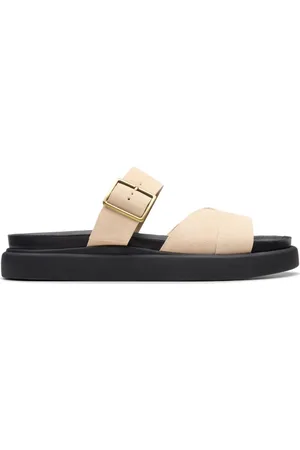 Clarks Sko, Dame, , 38 EU, Læder, Flade Sandaler til Kvinder