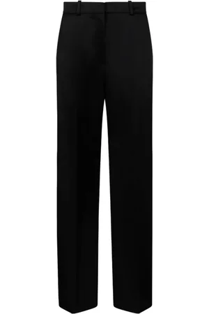 Lanvin Bukser, Dame, Sort, XS, Satin, Sort Satin Finish Brede Ben Bukser