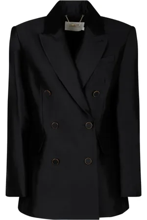 ZIMMERMANN Jakke, Dame, Sort, S, Uld, Sort Luminosity Shawl Krave Blazer