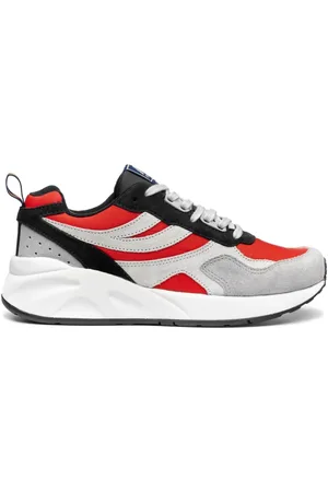 K-Way Sko, Herre, Flerfarvet, 42 EU, Læder, Rød Træning Sneakers Letvægts Løbestil