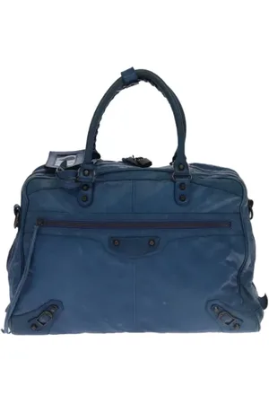 Balenciaga Pre-owned, Dame, Blå, ONE SIZE, Tyl, Pre-owned Laeder balenciaga-tasker