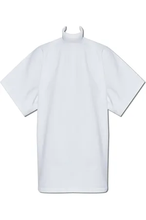 Alaïa Top, Dame, Hvid, S, Bomuld, Top med en stiv stand-up krave