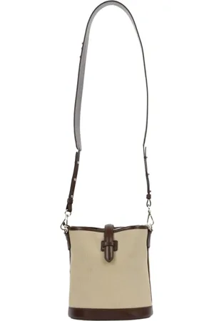 Max Mara Taske, Dame, , ONE SIZE, Læder, Kanvas og læder spand taske