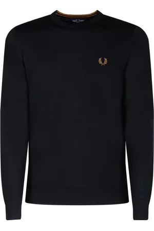 Fred Perry Strik, Herre, Blå, S, Bomuld, Navy Classic Sweater