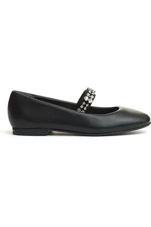 Casadei Sko, Dame, Sort, 39 EU, Læder, Sorte Rhinsten Ballerinaer Aw24