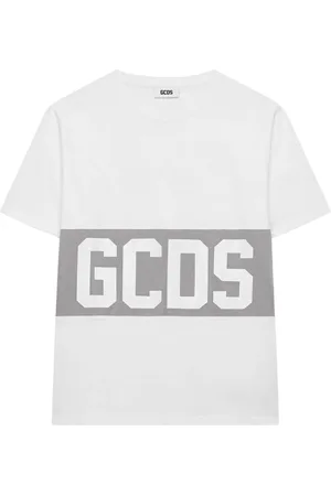 GCDS Top, Herre, Hvid, XS, Bomuld, Band Logo Regular T-Shirt
