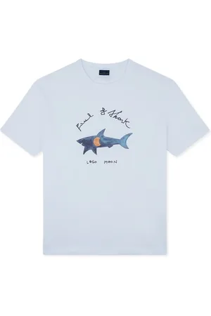 Paul & Shark Top, Herre, Hvid, S, Bomuld, Måne Logo Bomuld Jersey T-shirt