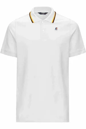 K-Way Top, Herre, Hvid, S, Bomuld, Stribet Slim Fit Kortærmet Polo