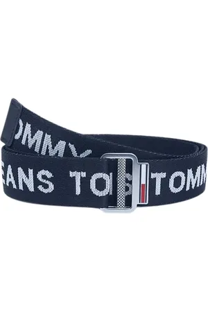 Tommy Hilfiger Tilbehør, Herre, Blå, 100 CM, Polyester, Bælte i streetwear-stil med gentaget logo