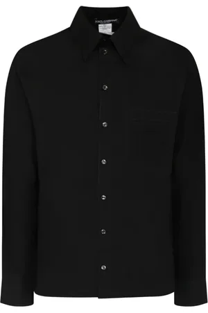 Dolce & Gabbana Skjorte, Herre, Sort, XL, Bomuld, Sort Bomuld Martini Skjorte
