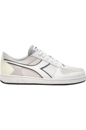 Diadora Sko, Herre, Hvid, 46 EU, Nylon, Hvide Ruskind Lavteknologiske Basketballsko